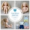 DIY Waldorf doll 11''/28cm tall. PDF pattern and tutorial. Patterns of doll clothes as bonus