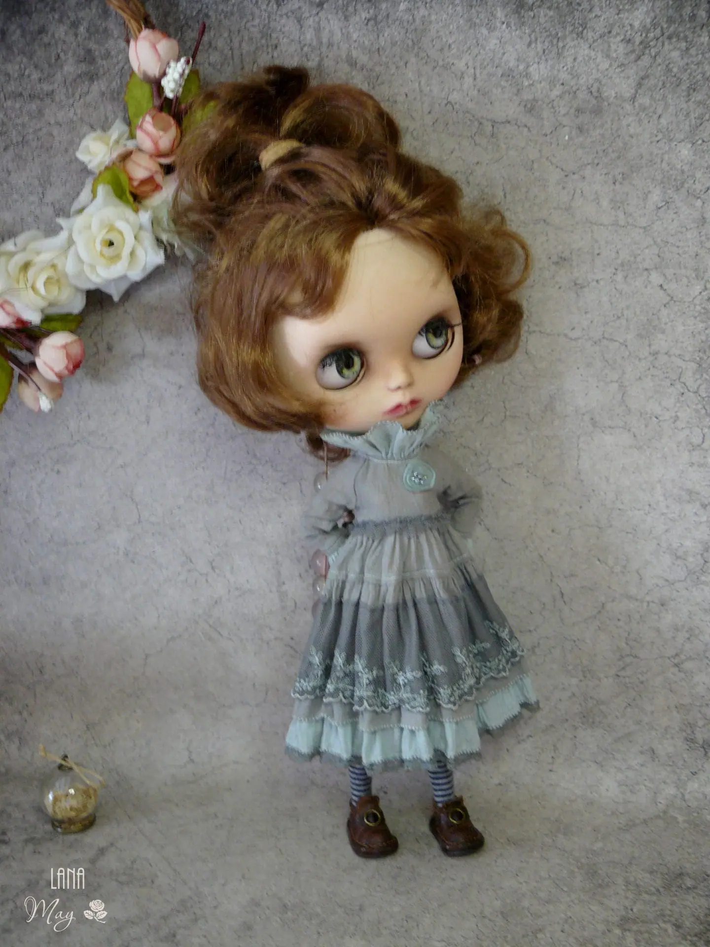 Blythe dress in vintage style, hand-dyed fabrics 6 serbiruz7.jpg