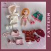 Amigurumi crochet 4.72 inch doll and 4 Sets of doll clothes