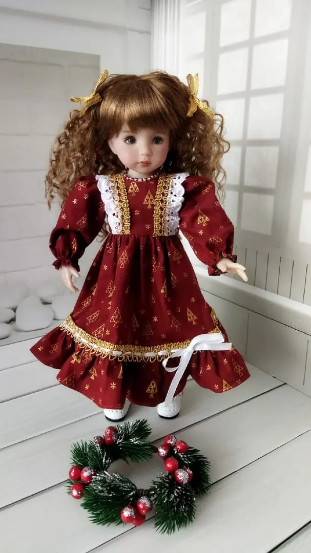 white christmas dresses Girl Christmas Dress Luxury Red Sleeveless Trailing Sequins Fluffy Princess Communion Dress, Red / 4-5 Years (120cm) main image 1