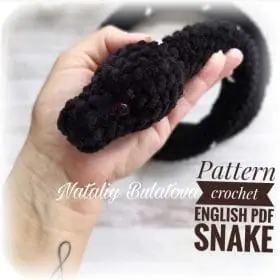 Crochet pattern PDF English snake