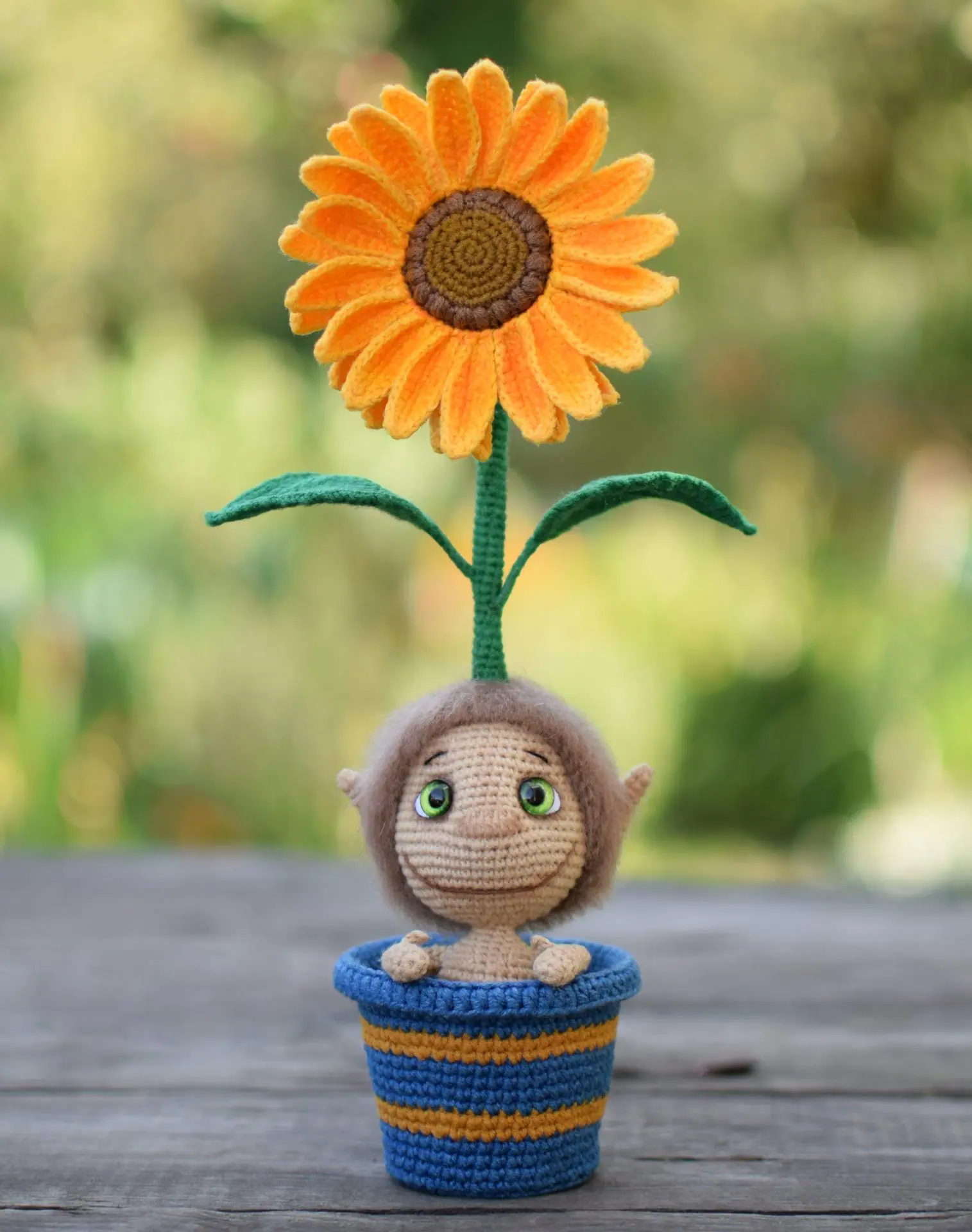 Amigurumi Sunflower child. PDF crochet pattern doll in English 3 dsc 0431.jpg