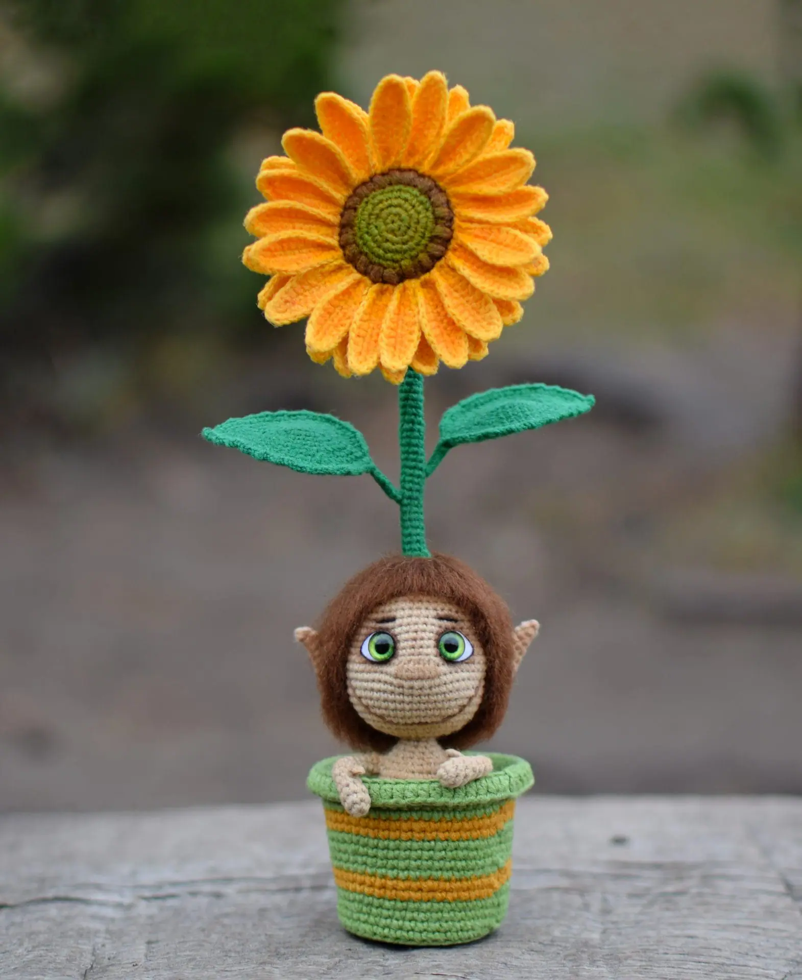 Amigurumi Sunflower child. PDF crochet pattern doll in English 7 dsc 0071112.jpg