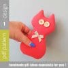 Pink cat sewing pattern