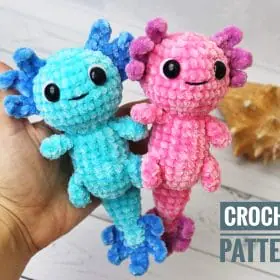 Crochet pattern axolotl toy