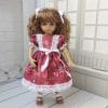 Snowflakes dress with cotton lace for Little Darling doll