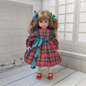 Christmas dress for Little Darling doll