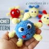 CROCHET PATTERN Keychain Virus toy Cute Microbe toy Halloween monster toy - Amigurumi tutorial PDF file