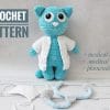 CROCHET PATTERN Cat toy Medical doll Doctor toy - Amigurumi tutorial PDF file