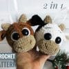 CROCHET PATTERN Bull toy Keychain Cow toy Accessory for car - Amigurumi tutorial PDF file