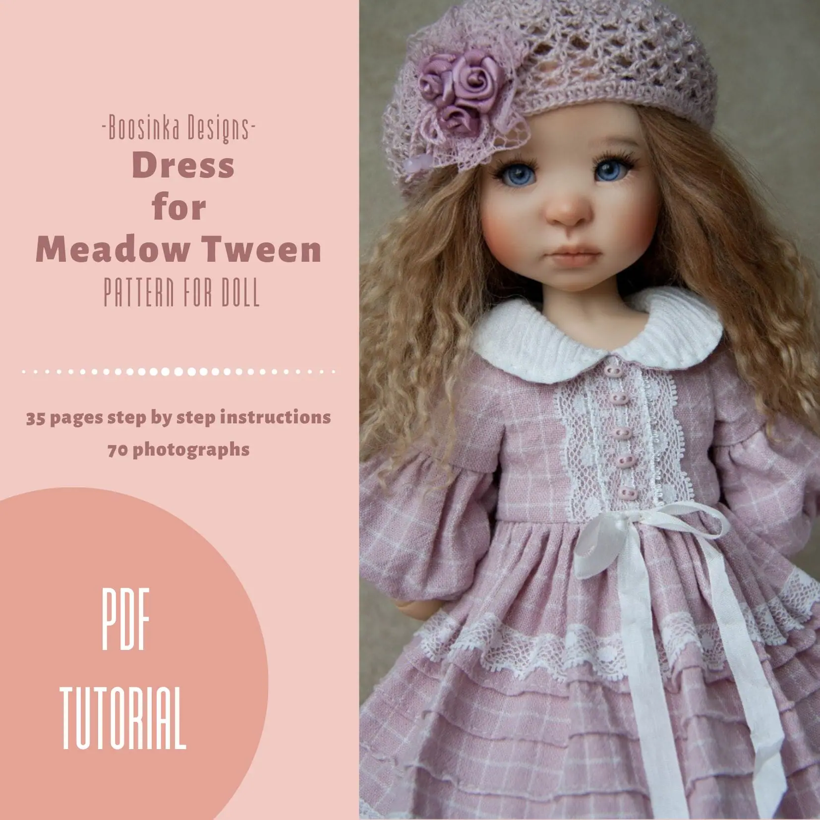 Tenue Complète En Laine Pour Poupée Ardyn Tween Meadow 34 Cm - Fait Main