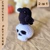 Scull and Raven toy crochet pattern