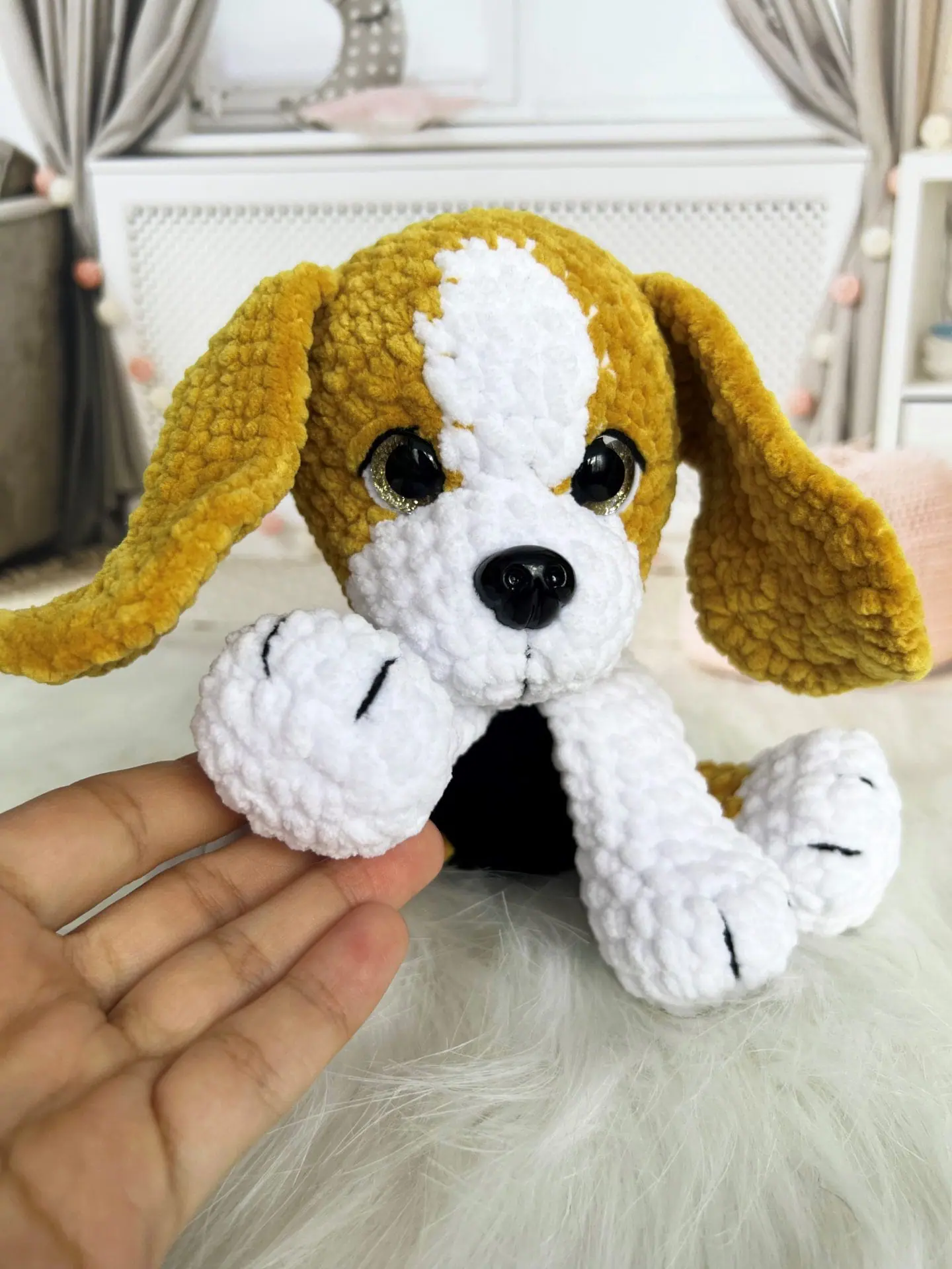 Stuffed Dog toy Beagle Realistic dog toy - Handmade toy 6 Dog toy Beagle Realistic dog toy Puppy toy
