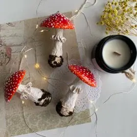 fly agaric mushroom handmade Christmas tree toy