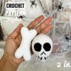 CROCHET PATTERN Keychain Skull toy Halloween Amigurumi tutorial