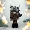 Plush crochet Viking Gnome amigurumi toy, Nordic-inspired handmade pattern.