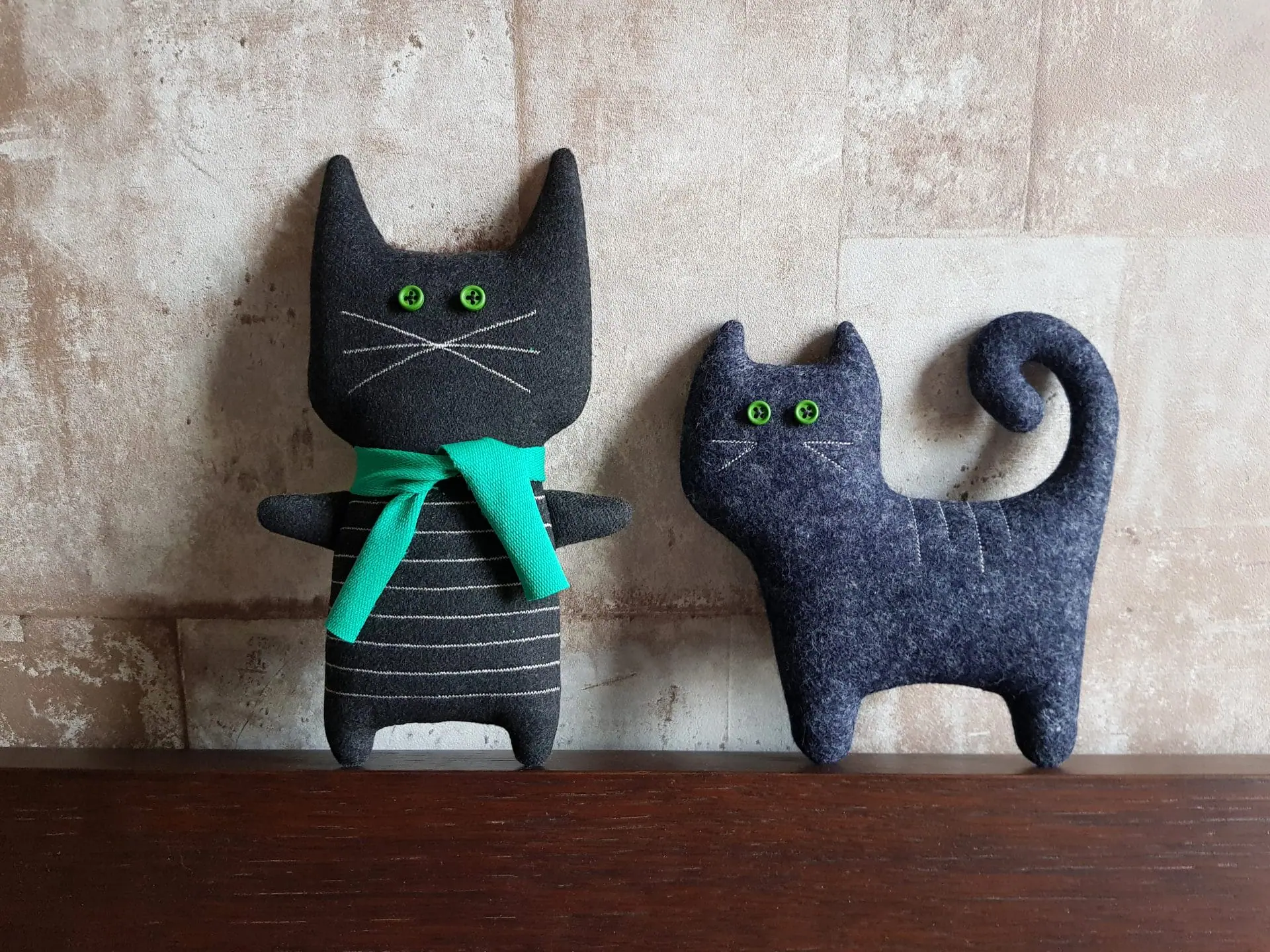 Felt Cat sewing pattern PDF, digital tutorial, Halloween Doll DIY 5 black cat sewing pattern