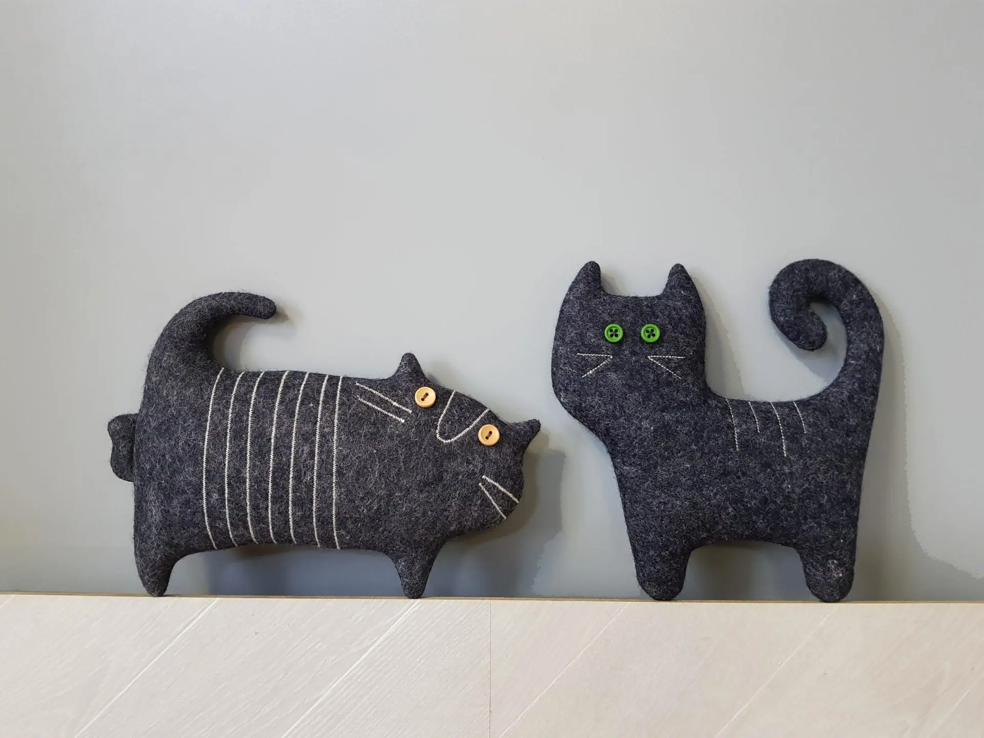 Felt Cat sewing pattern PDF, digital tutorial, Halloween Doll DIY 9 Felt cat sewing pattern