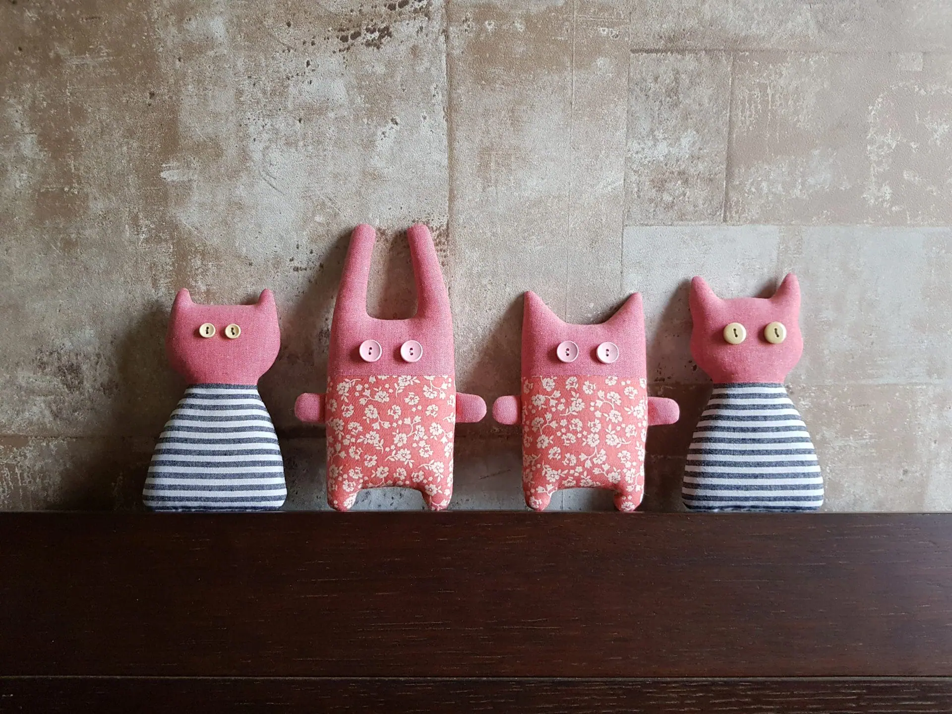 2 Cats Dolls patterns PDF, set 2 sewing tutorials, DIY RAG DOLL 14 cats dolls patters