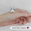 micro snowman crochet pattern