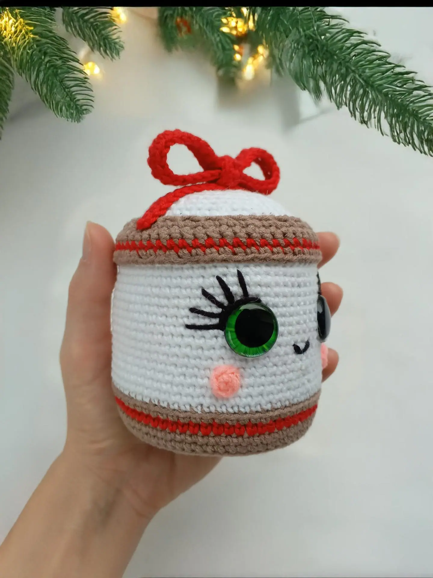 Crochet Christmas Gift Box Pattern – Festive Amigurumi Decoration 3 Plush crochet Christmas gift box amigurumi, handmade holiday decoration pattern