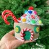 Crochet Pattern Gingerbread house box.