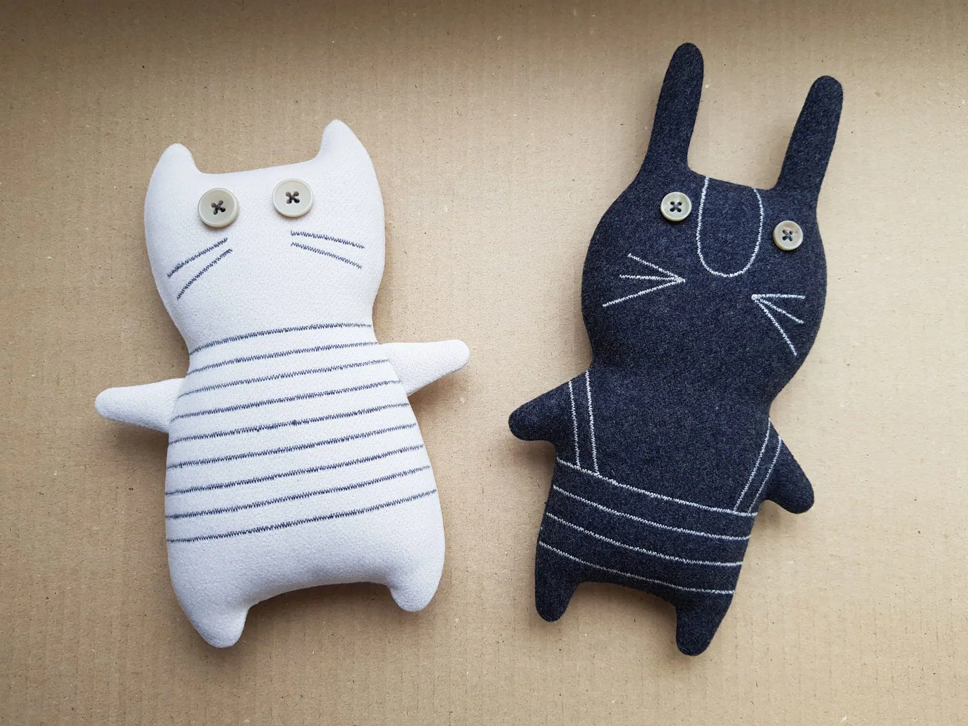 Black Rabbit sewing pattern PDF, tutorial Halloween Doll Diy 5 rabbit sewing pattern