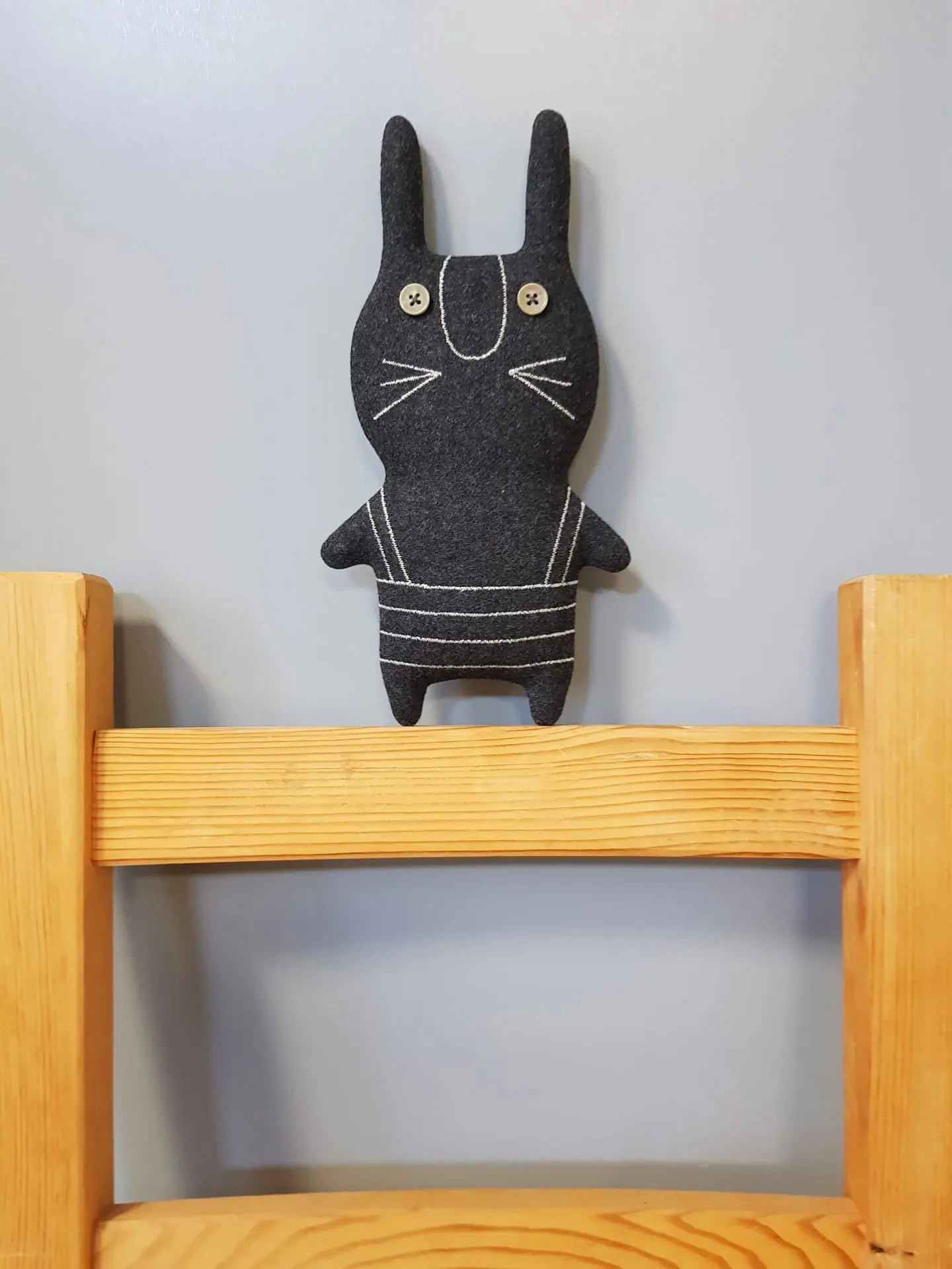 Black Rabbit sewing pattern PDF, tutorial Halloween Doll Diy 10 rabbit sewing pattern