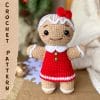 Christmas gingerbread girl crochet pattern