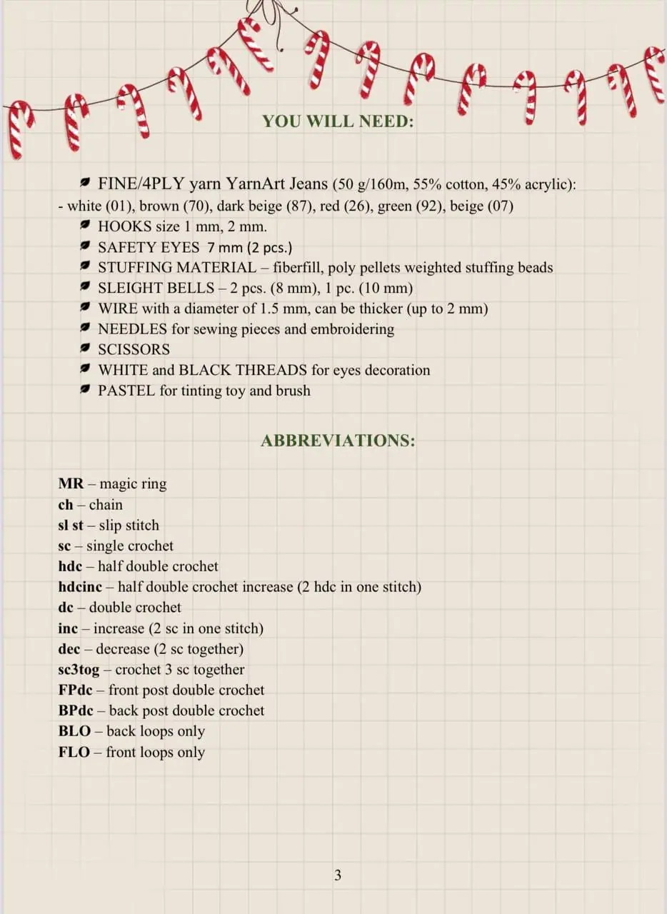 Christmas Elf girl, crochet pattern 1 pattern