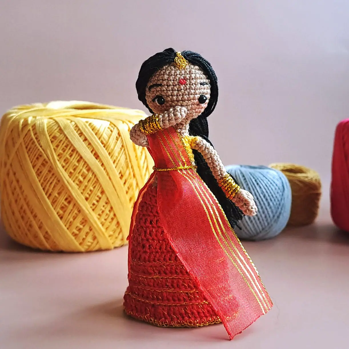 Pattern Crochet Indian Doll, 1 good unique national doll