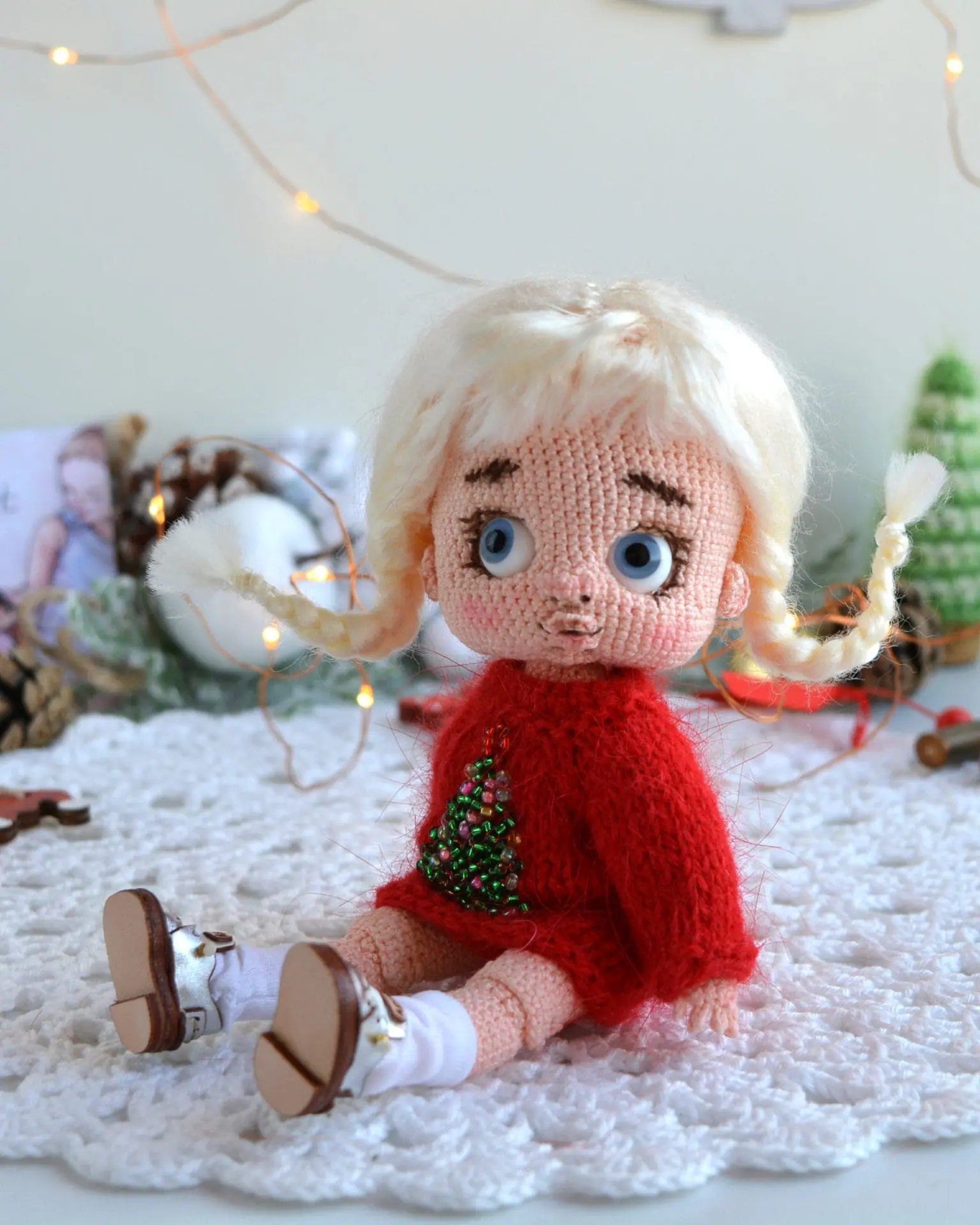 Crochet baby doll based on ob11, obitsu11, gift christmas