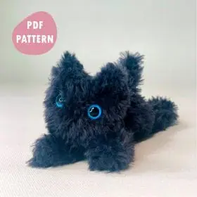 Amigurumi black cat crochet pattern amigurumi kitten plush