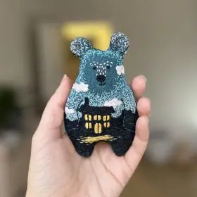 Collectible interior toy bear "Rene". Completely handmade.