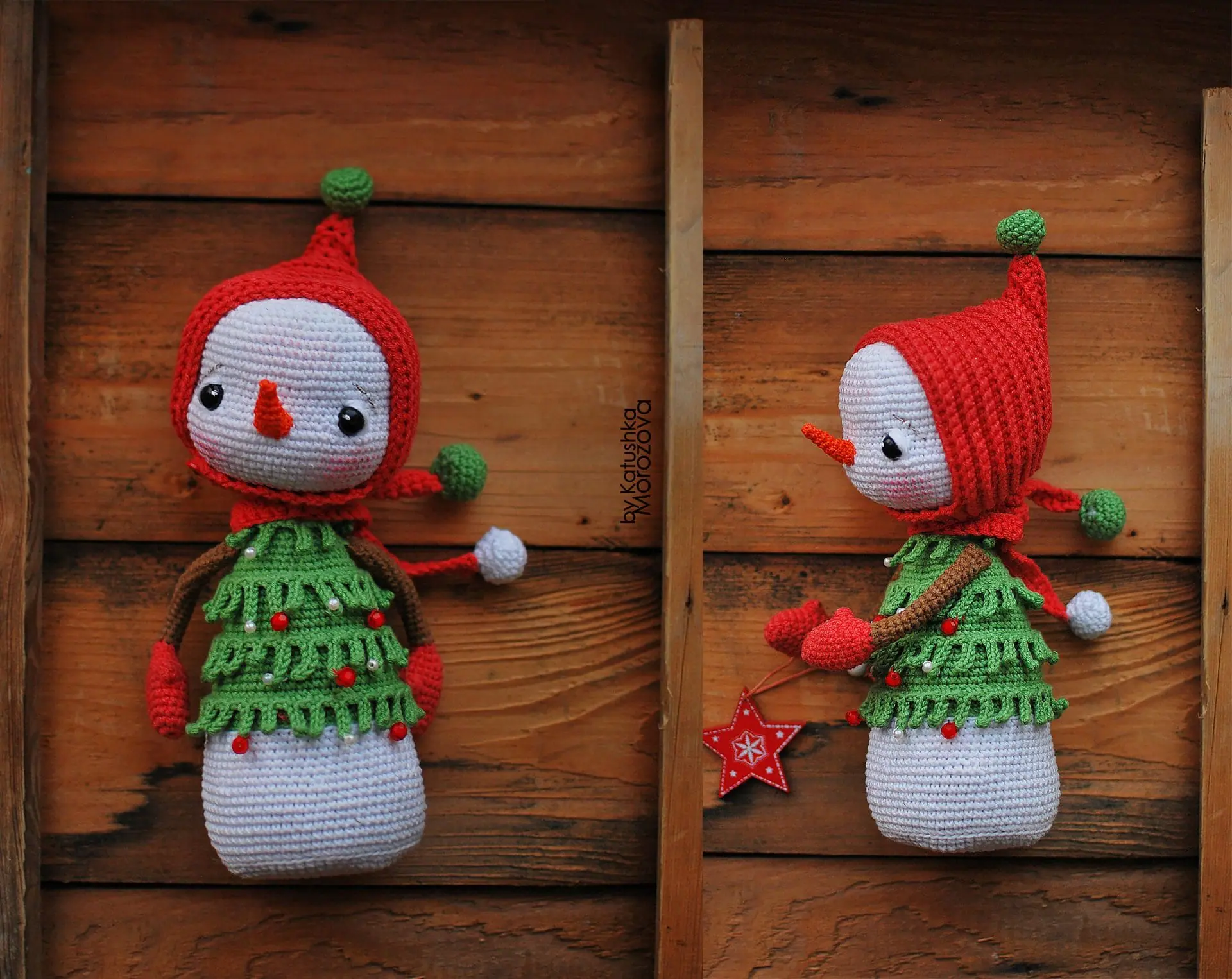 Crochet Snowman Pattern English, Crochet toy, 23cm 1 Crochet Snowman Pattern