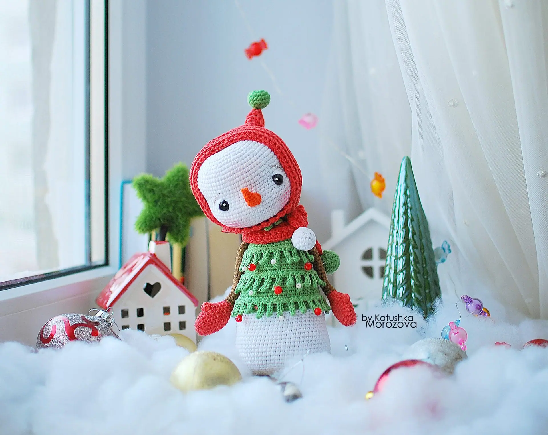 Crochet Snowman Pattern English, Crochet toy, 23cm 3 Crochet Snowman Pattern
