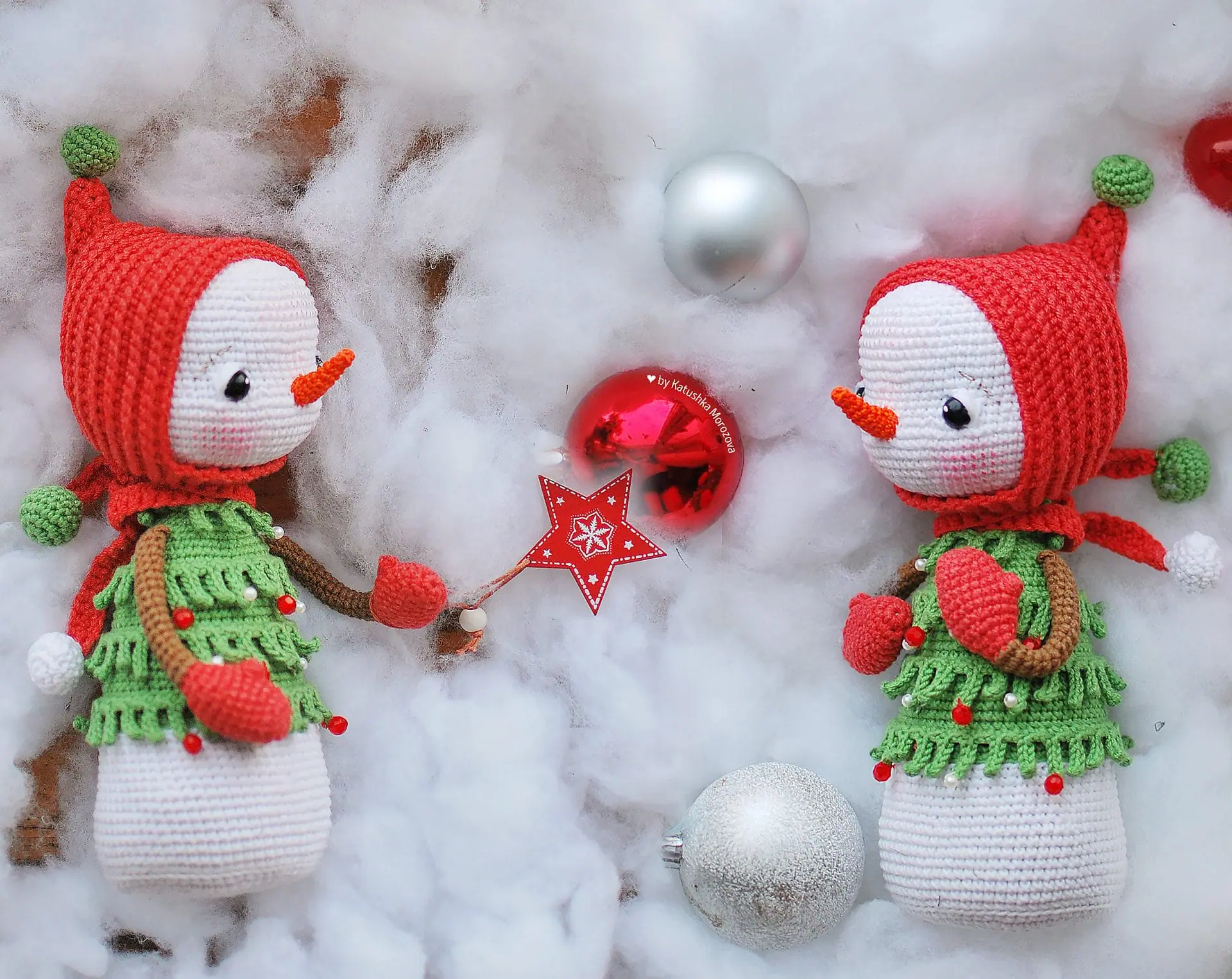 Crochet Snowman Pattern English, Crochet toy, 23cm 4 Crochet Snowman Pattern