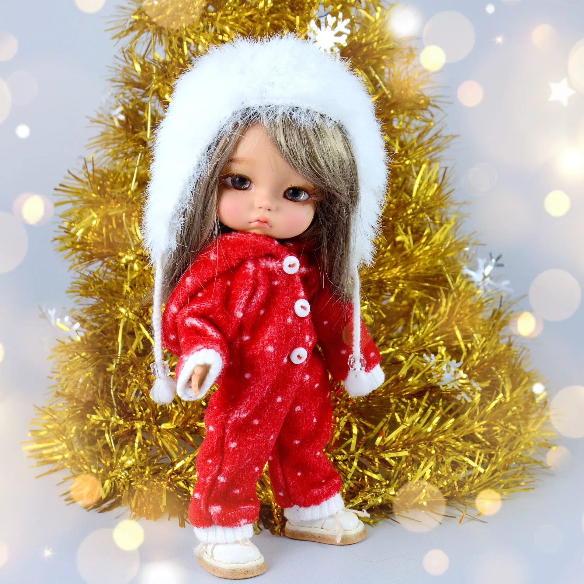 Kigurumi and fluffy knitted hat for LatiYellow and BoiDolls 2