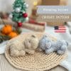 Sleeping kitten crochet pattern PDF, amigurumi cat toy