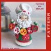 Amigurumi Santa Claus Baker with cookies PDF English Tutorial