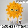 funny sun crochet pattern