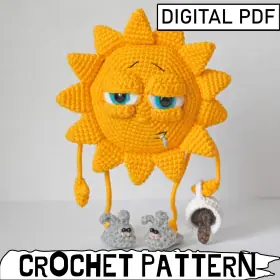 funny sun crochet pattern
