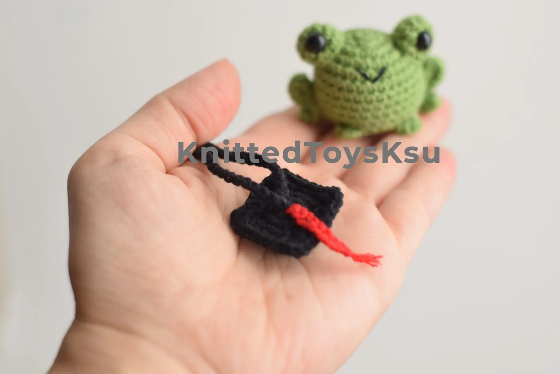 Graduation cap frog mushroom car charm crochet pattern 3 graduation-gift-ideas