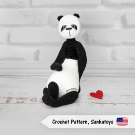 stylish panda crochet pattern