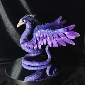 Violet dragon art work