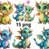 Cute dragon clipart