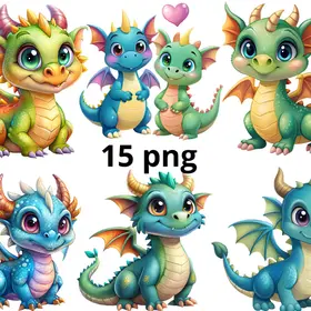 Cute dragon clipart