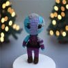 Plush crochet Nebula amigurumi toy, inspired by Marvel’s Guardians of the Galaxy, handmade pattern