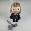Plush crochet Thor amigurumi toy, inspired by Marvel’s Avengers, handmade pattern