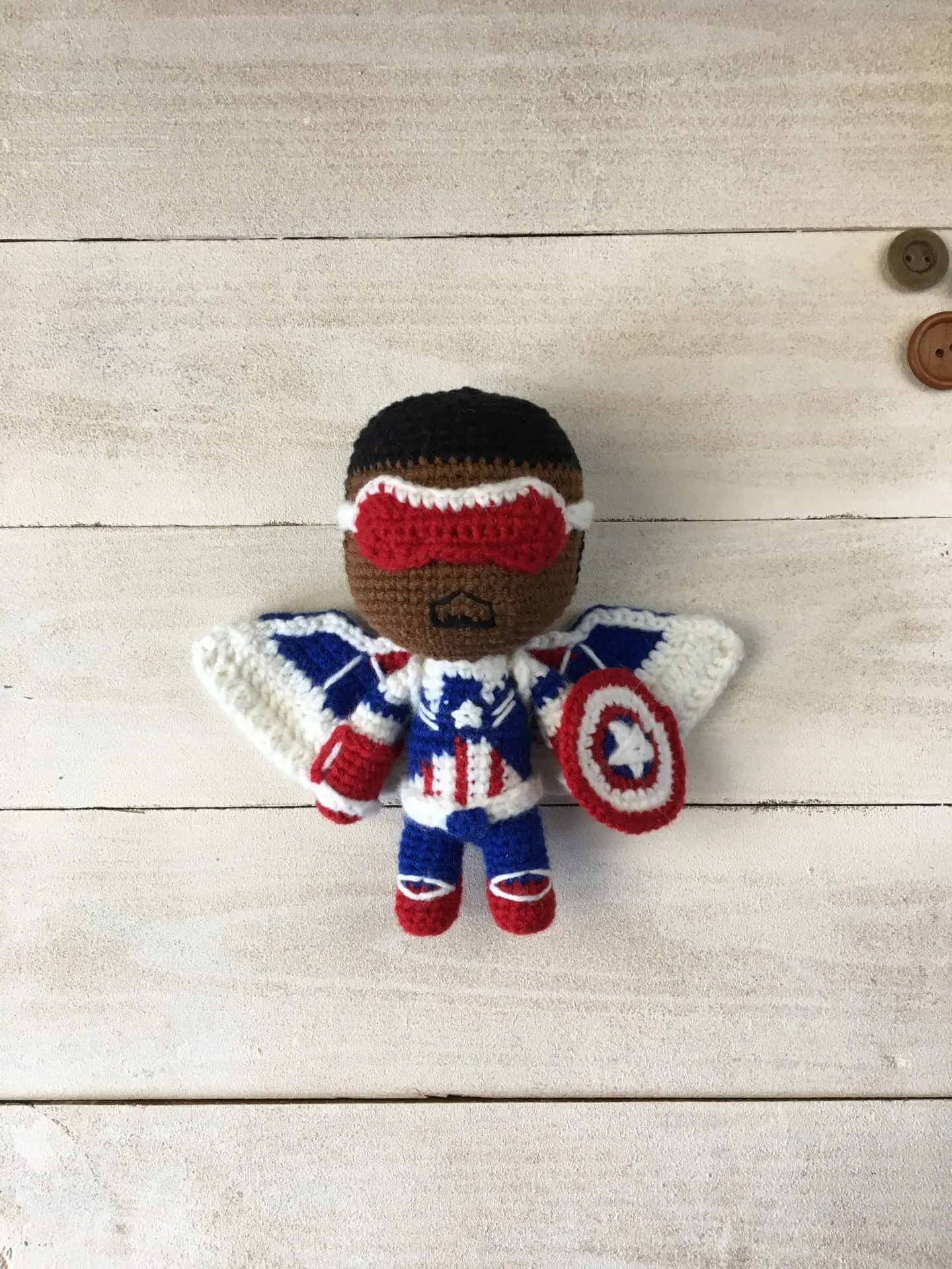 Falcon marvel crochet pattern PDF amigurumi in English Falcon marvel crochet pattern PDF amigurumi in English